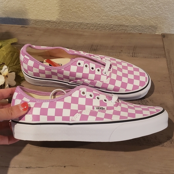 Vans Authentic Orchid Check Sneakers - Picture 1 of 9